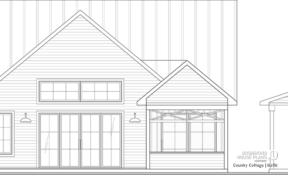 Rear view - BASE MODEL - Country Cottage
