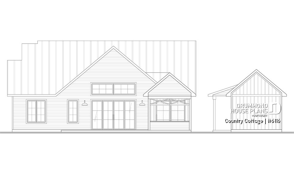 Rear view - BASE MODEL - Country Cottage