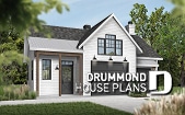 front - BASE MODEL - Beautiful garage plan with workshop and wood stove. Storage area on second floor. - Spruce