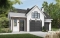 front - BASE MODEL - Beautiful garage plan with workshop and wood stove. Storage area on second floor. - Spruce