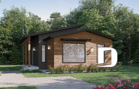 front - BASE MODEL - Side entrance, panoramic view at front, 1 to 3 beds, covered side porch, optional finished basement ($) - Appalachian