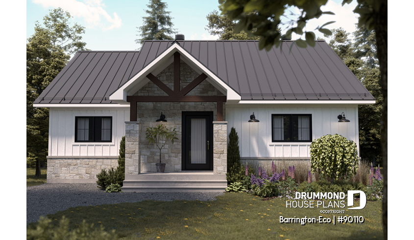 front - BASE MODEL - Unique 4 bedroom small farmhouse, finished daylight basement, pantry in kitchen - Barrington - Eco