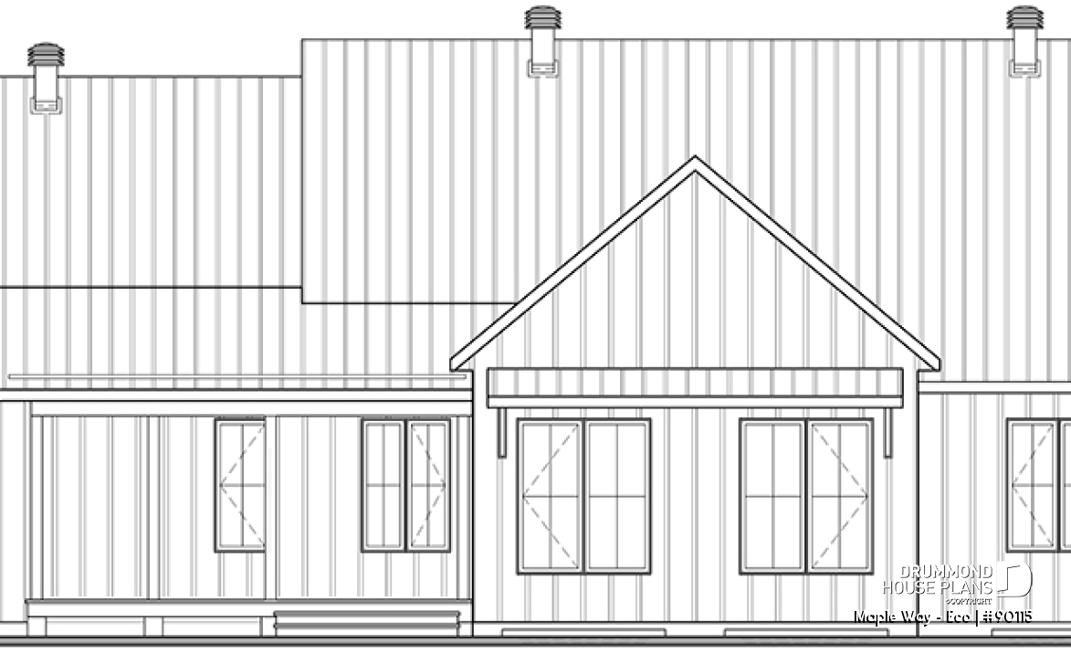 rear elevation - Maple Way - Eco