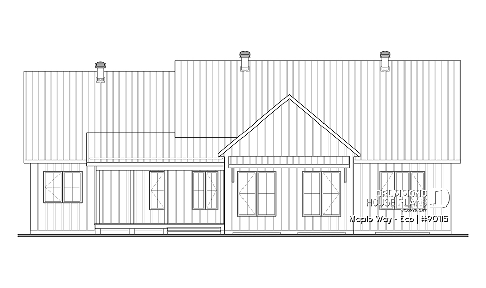 rear elevation - Maple Way - Eco