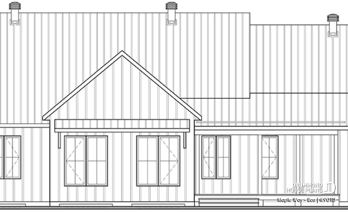 rear elevation - Maple Way - Eco
