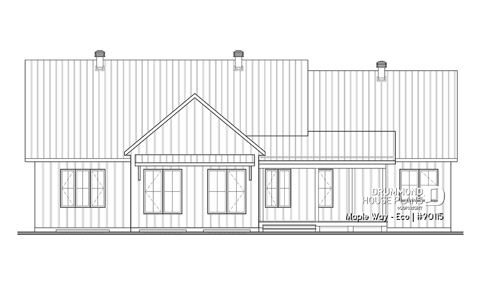 rear elevation - Maple Way - Eco