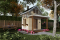 front - BASE MODEL - Small farmhouse-style DIY playhouse for children – Free mini house plan for kids - Peanut