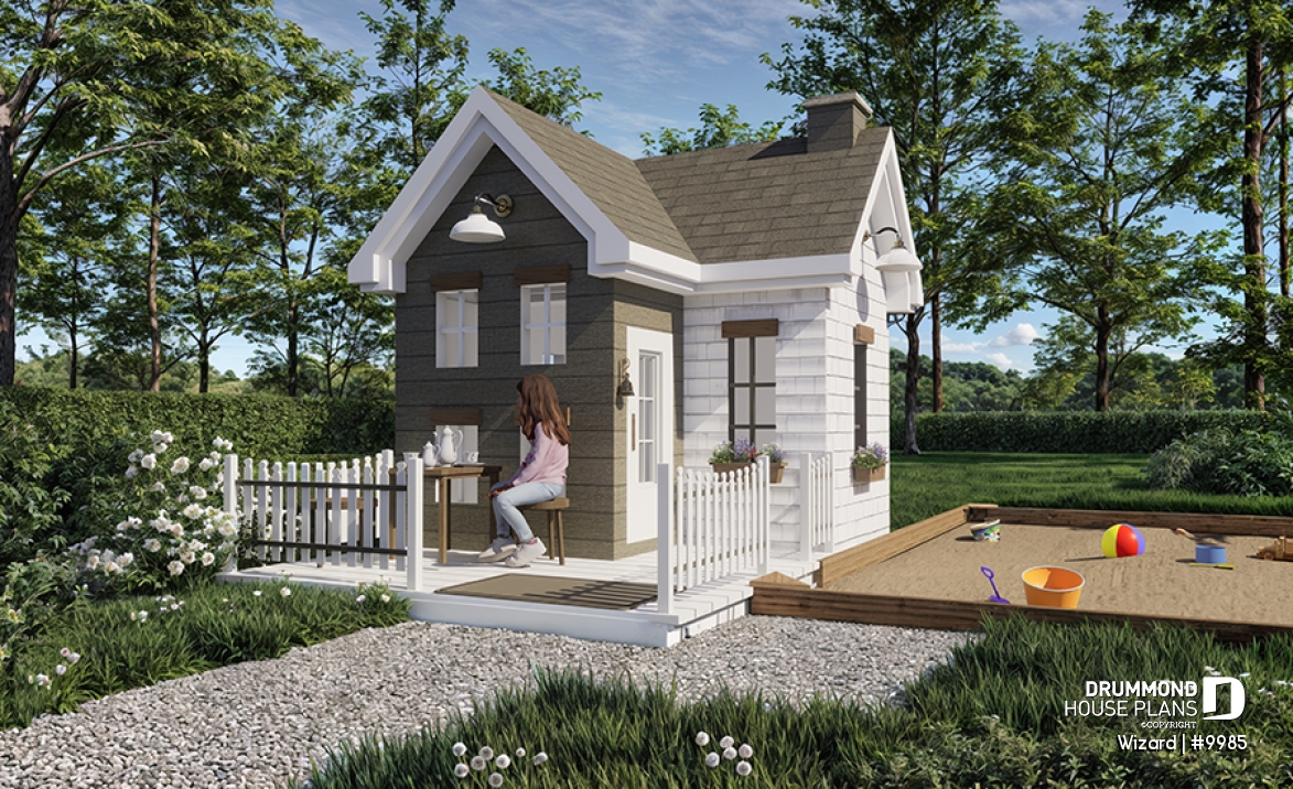 front - BASE MODEL - Free French Country-Style Playhouse Plan for Children - Wizard