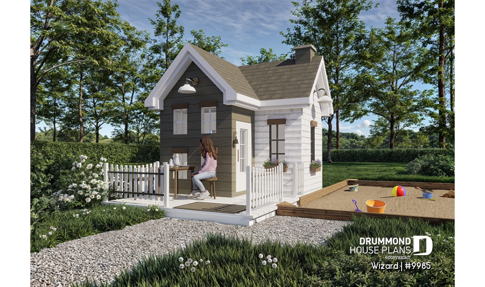 front - BASE MODEL - Free French Country-Style Playhouse Plan for Children - Wizard