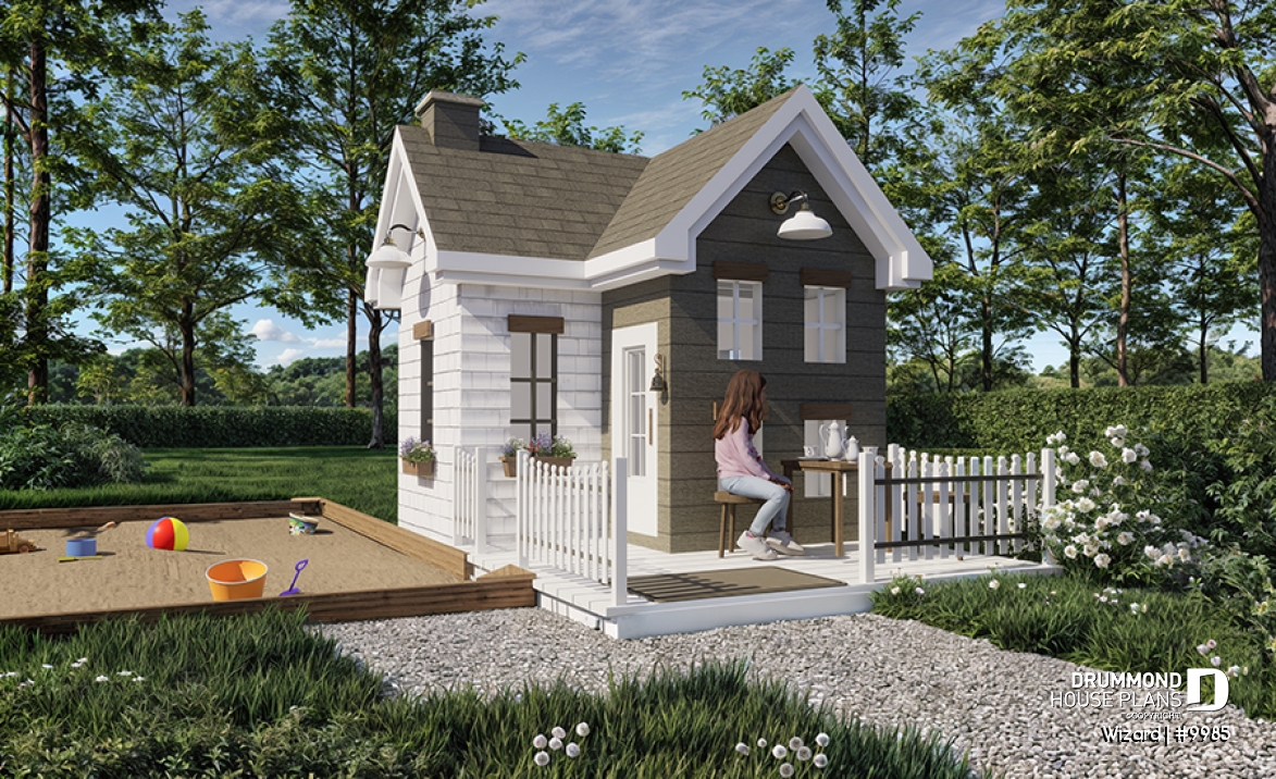 front - BASE MODEL - Free French Country-Style Playhouse Plan for Children - Wizard