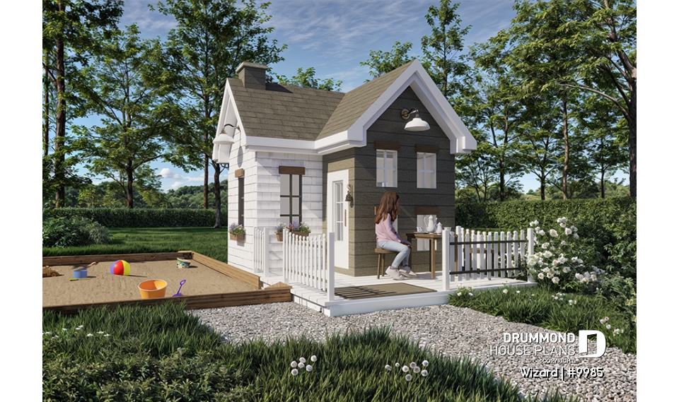 front - BASE MODEL - Free French Country-Style Playhouse Plan for Children - Wizard