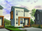 front - BASE MODEL - Comfortable & small 976 sq.ft. tiny house plan, 3 bedrooms, open floor plan, screened porch on rear balcony - Iris