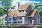 front - BASE MODEL - Panoramic view house plan, 3 bedroom, cathedral ceiling, master on main floor, fireplace - Pinehurst