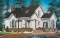 front - BASE MODEL - 3 bedroom country house plan, fireplace in the living room, recessed reading nook, lots of light everywhere - Montpellier
