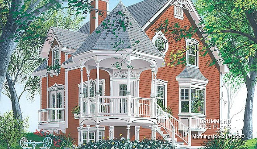 front - BASE MODEL - Victorian home with master bedroom on main floor, and charming gazebo - Morningside 2