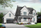 front - BASE MODEL - Country style home with covered porch, 3 bedrooms, home office, 3 bathrooms, garage with bonus space above - Cloverdale 3
