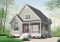 front - BASE MODEL - Cape Cod style 2 to 3 bedroom cottage plan with 2 living rooms, 9 ft. ceiling on main floor, mezzanine - Gaillon 2