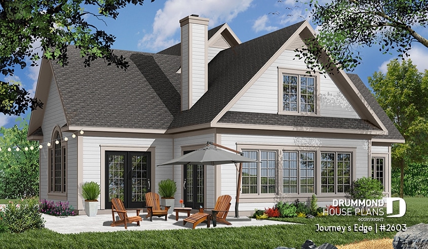Color version 4 - Rear - Panoramic view cottage, 2-car garage, 3 to 4 bedrooms, ensuite with french doors - Journey's Edge