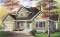 front - BASE MODEL - Bungalow Ranch with home office, 3 bedrooms, master bedroom and laundry room on main floor - Kansas