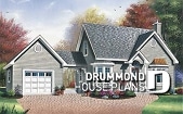 front - BASE MODEL - Small country home with 2 bedrooms, briseway leadint to garage, home office - Hamann 
