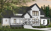 Color version 1 - Front - 2 master suites house plan, 4 bedrooms. 4 bathrooms, 2-car garage, large family room, formal dining room - New Cotton County