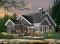 Color version 2 - Rear - Lakefront cottage style house plan, 2-car garage, master suite,  large family room - Nature's Retreat