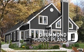 Color version 3 - Rear - 3 bedroom scandinavian cottage design with garage, master on main, sunroom, large terrace - Grandmont 2