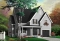 Color version 7 - Front - Tudor style cottage plan, 3 to 4 bedrooms, bonus room, laundry room on 2nd floor, open kitchen/dining/living - Twillingate 3