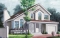 front - BASE MODEL - Modern 3 to 4 bedroom home, mezzanine, great family room with fireplace, one-car garage - Trek