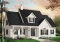 Color version 3 - Front - 2-story 3 to 4 bedrooms house plan, 2.5 bathrooms, large bonus room, side-load 2-car garage, home office - Canadian
