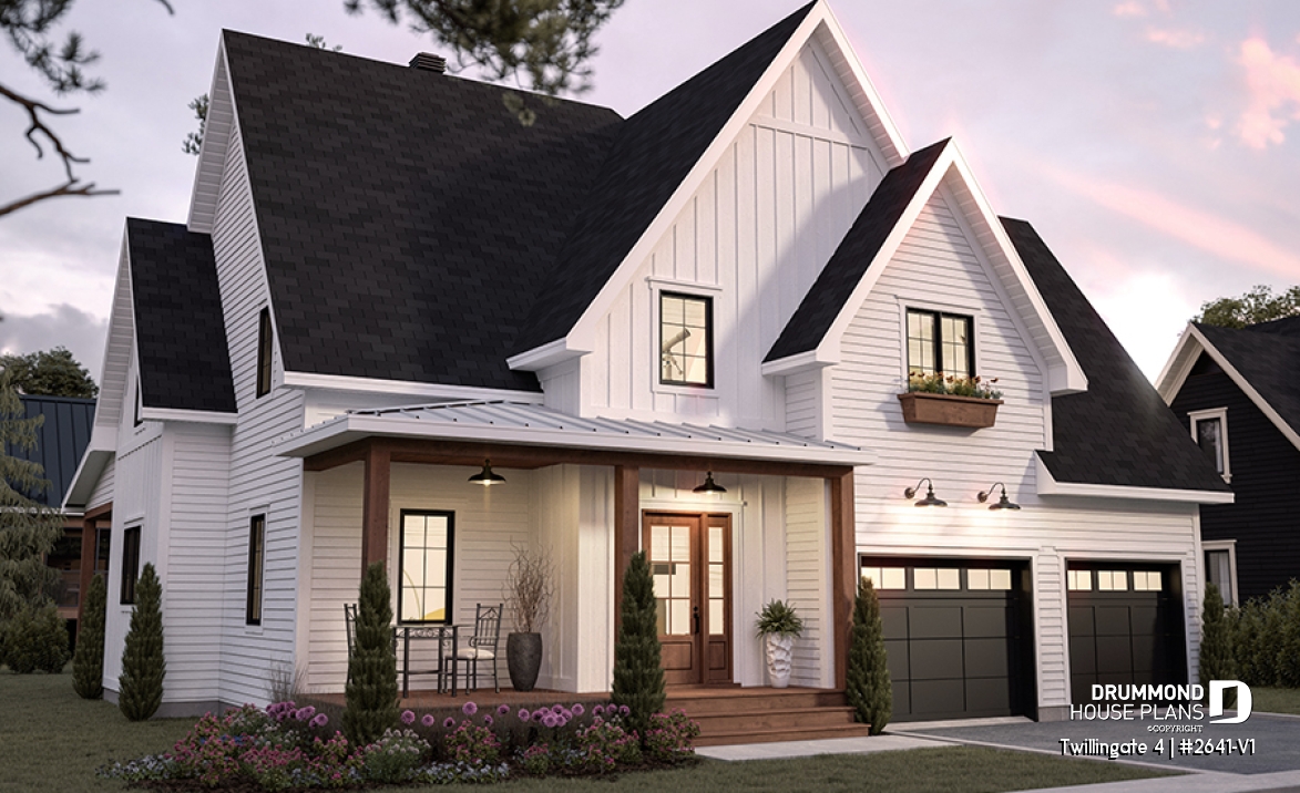 alternate - Spacious 4 to 6 bedrooms floorplan + home office, optional finished basement ($), 2-car garage - Twillingate 4