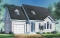 front - BASE MODEL - 2 storey house plan with one-car garage, open floor plan and 3 bedrooms.  - Birch