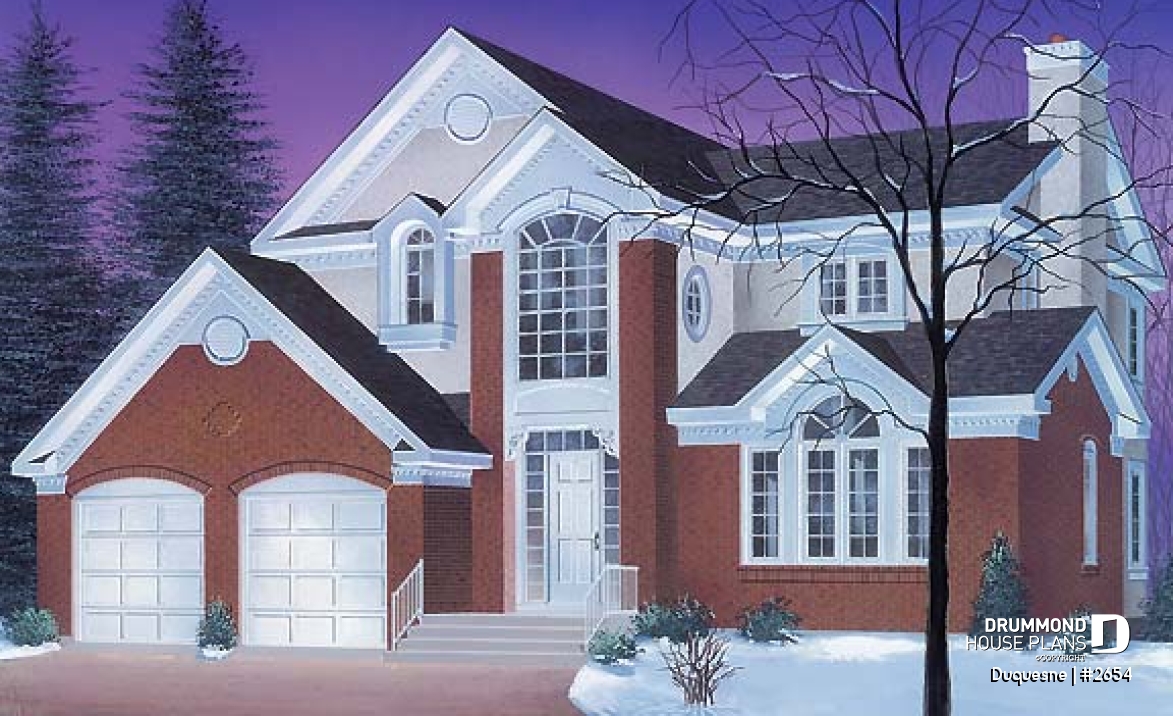 front - BASE MODEL - Large 4 bedroom family home with master suite and all bedrooms on second floor - Duquesne