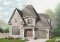 front - BASE MODEL - English Manor style house plan with garage, 3 bedrooms, living room with fireplace, pantry in kitchen - Covington