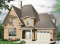 front - BASE MODEL - 3 bedroom manor style home design with mezzanine, fireplace and garage, covered rear terrace - Covington 2