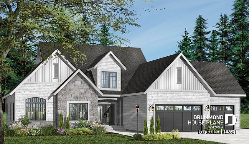 House plan 4 bedrooms, 3.5 bathrooms, garage, 2661 | Drummond House Plans