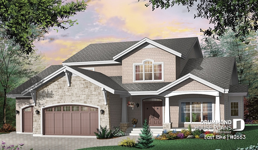 House Plan 5 Bedrooms, 3.5 Bathrooms, Garage, 2663 