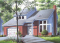 front - BASE MODEL - Modern 3 bedroom home plan, den, mezzanine, open floor plan, kitchen island - Turret