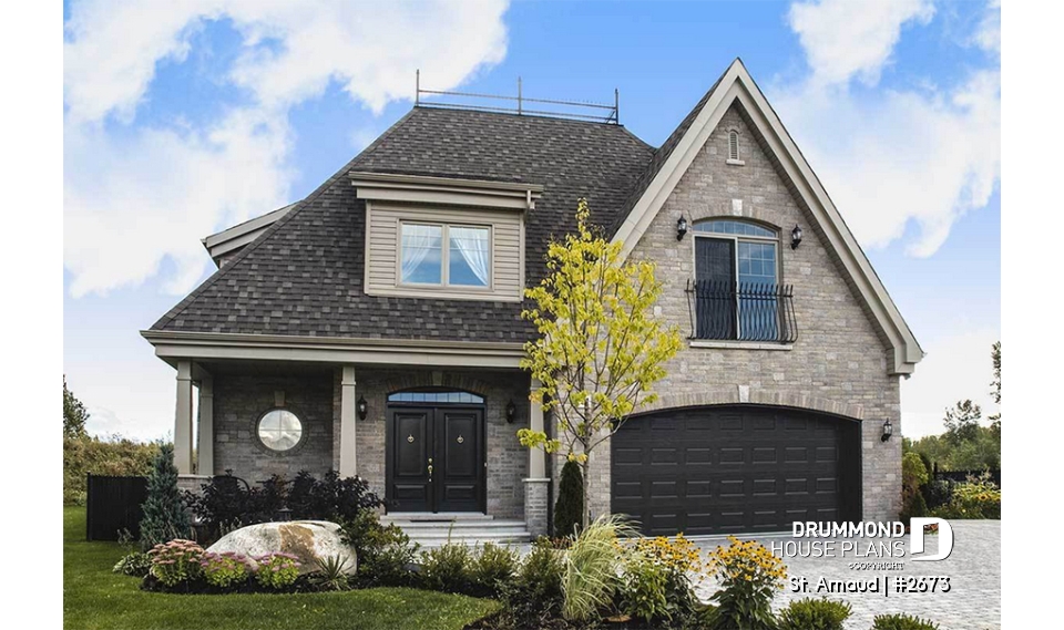 front - BASE MODEL - 4-beds, 3.5 baths, 2-car garage, kitchen with breakfast nook &amp; planning desk, central fireplace, master suite - St. Arnaud