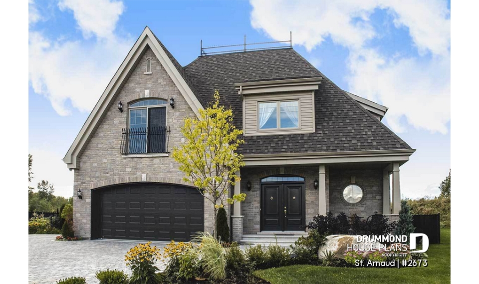 front - BASE MODEL - 4-beds, 3.5 baths, 2-car garage, kitchen with breakfast nook &amp; planning desk, central fireplace, master suite - St. Arnaud