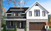 front - BASE MODEL - Contemporary Farmhouse Home Plan – 4 Bedrooms, Double Garage and Stunning Fireplace - St-Arnaud 3