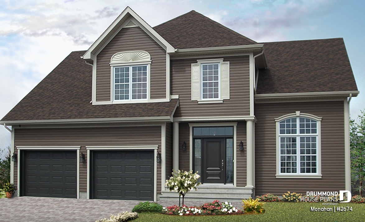 alternate - Traditional country cottage with formal living / dining room, family room next to kitchen, master with ensuite - Monahan
