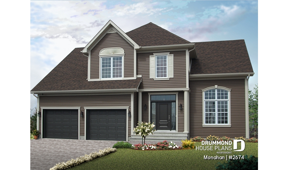 alternate - Traditional country cottage with formal living / dining room, family room next to kitchen, master with ensuite - Monahan