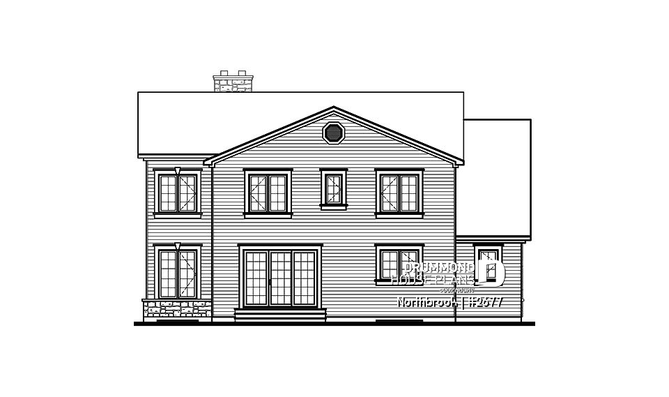 rear elevation - Northbrook