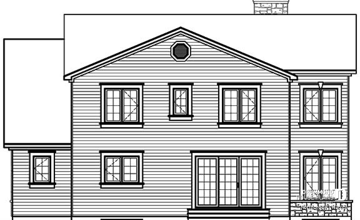 rear elevation - Northbrook