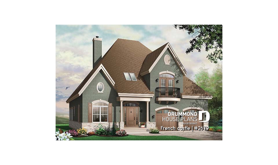 Color version 1 - Front - French castle