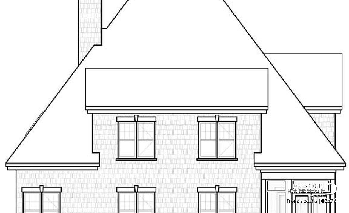 rear elevation - French castle