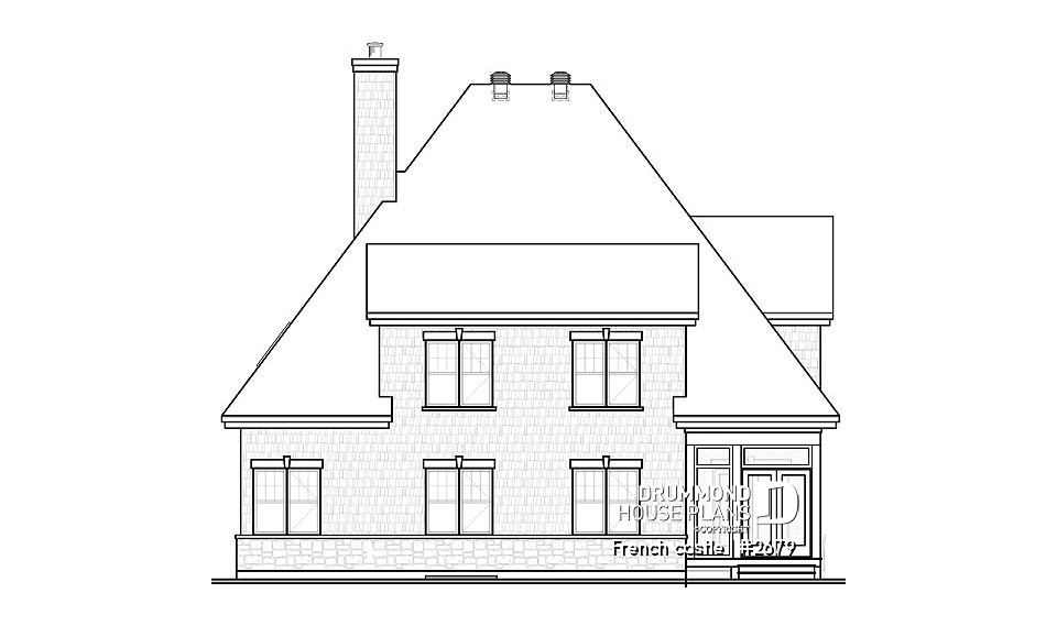 rear elevation - French castle