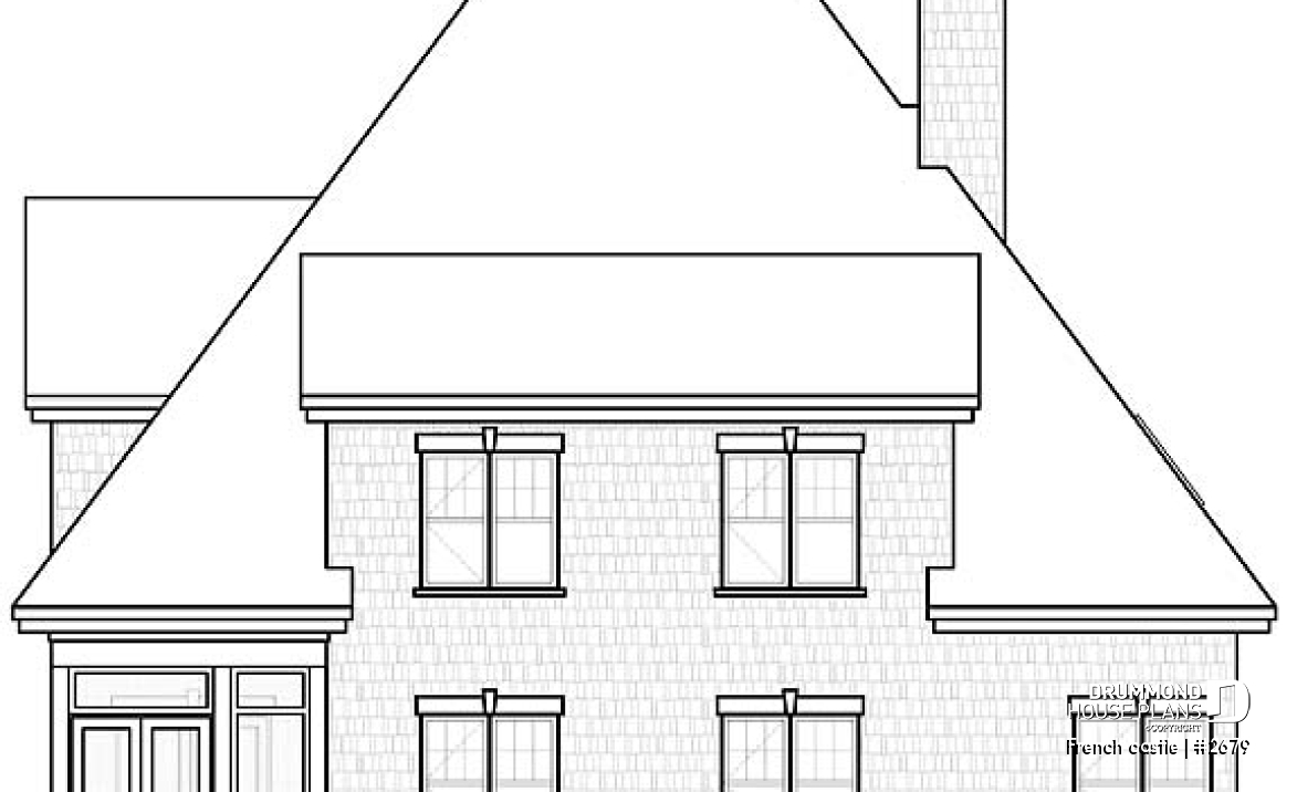 rear elevation - French castle