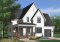 Color version 2 - Front - Tudor house plan with garage, 3 large bedrooms, open floor concept, laundry room on main floor - Scott